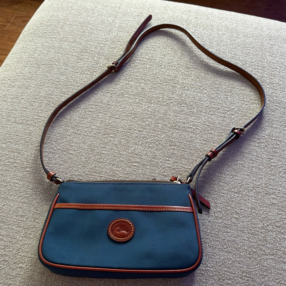 Dooney and Bourke Dark Blue and Brown Crossbody Bag